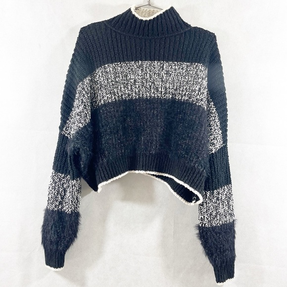 Free People Sunbrite Mock Neck Crop Sweater Size Small - Picture 2 of 8